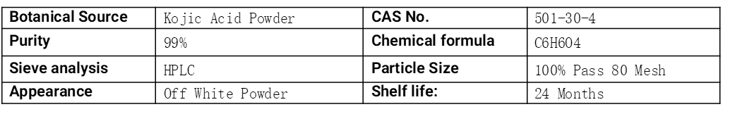 Kojic acid powder spec.