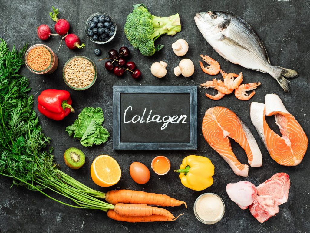 collagen-in-food-concept-top-view